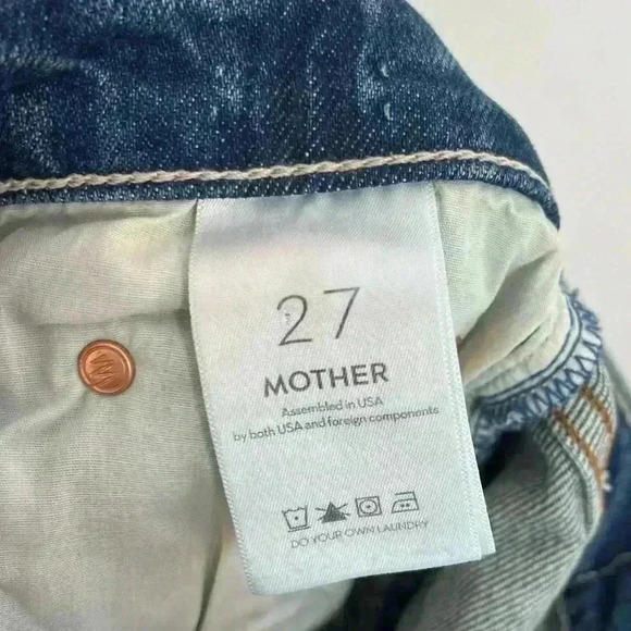 Mother Superior Denim High Waisted Rider Far Beyond the Sky Straight Leg Size 27 - Picture 11 of 15